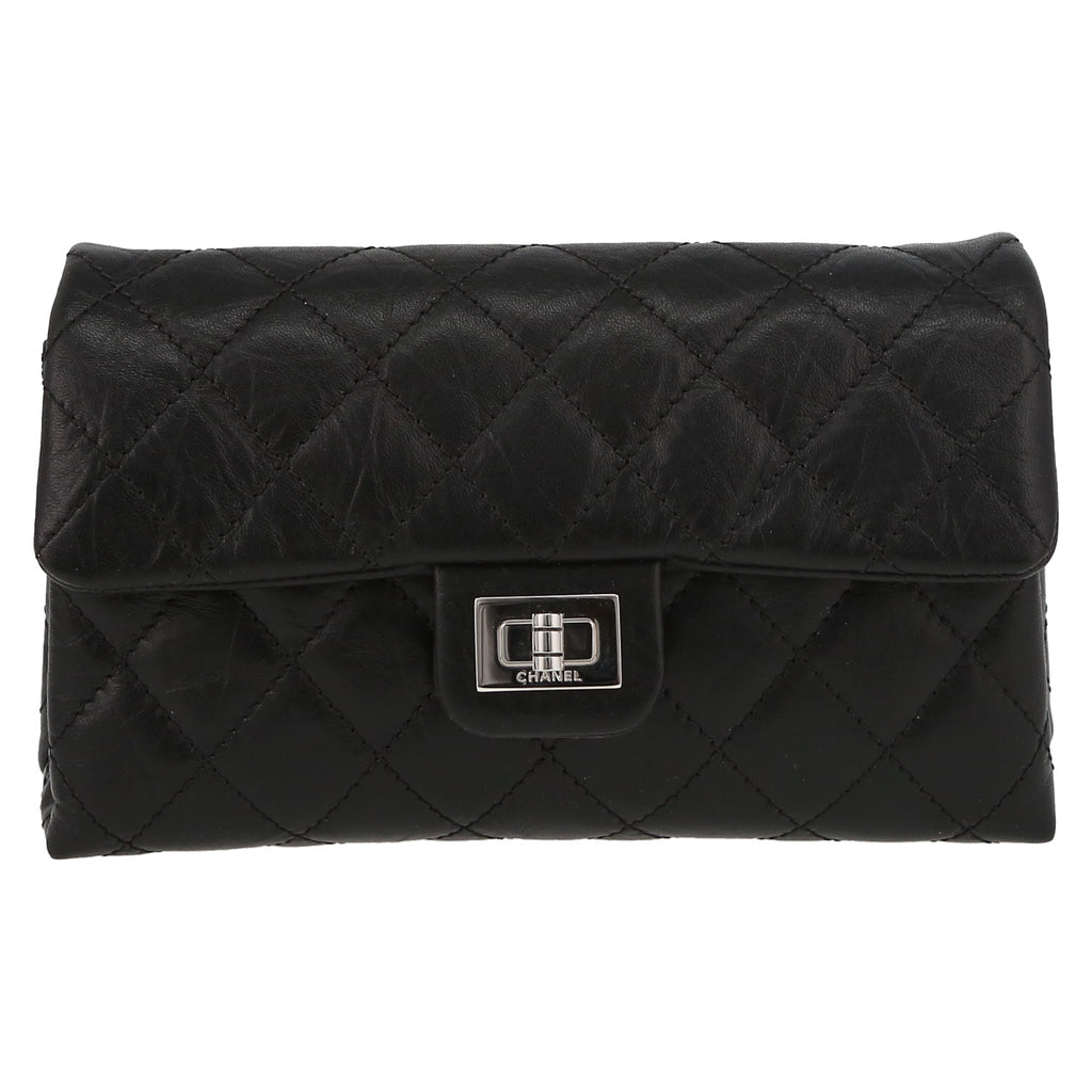 Chanel Pochette ceinture clutch-belt in black grained leather - DETAIL 2