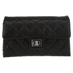 Chanel Pochette ceinture clutch-belt in black grained leather - DETAIL 2