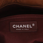 Chanel shopping bag in brown quilted leather - DETAIL 2