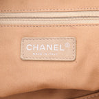Chanel Grand Shopping large model shopping bag in beige quilted leather - DETAIL 2