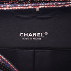 Chanel Timeless Classic handbag in blue and red tweed - DETAIL 2