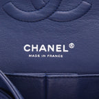 Chanel Timeless Classic handbag in blue quilted leather - DETAIL 2