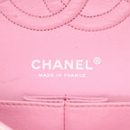 Chanel Timeless Classic handbag in pink and green tweed - DETAIL 2
