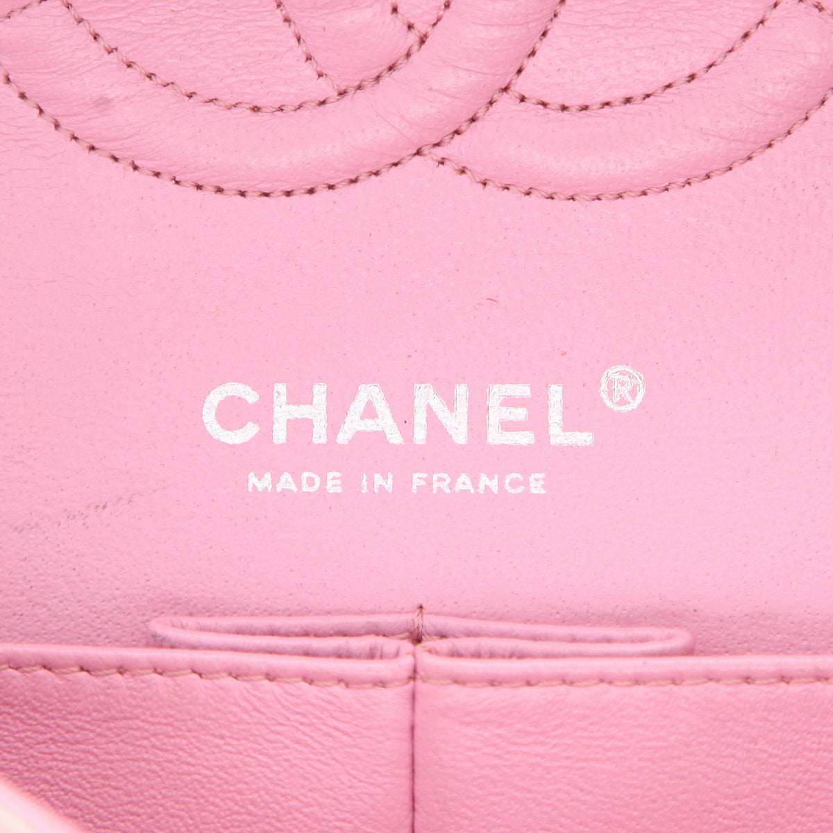 Chanel Timeless Classic handbag in pink and green tweed - DETAIL 2