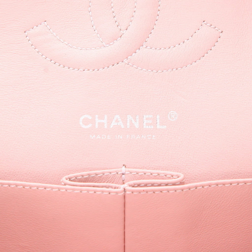 Chanel Timeless Classic handbag in pink tweed - DETAIL 2