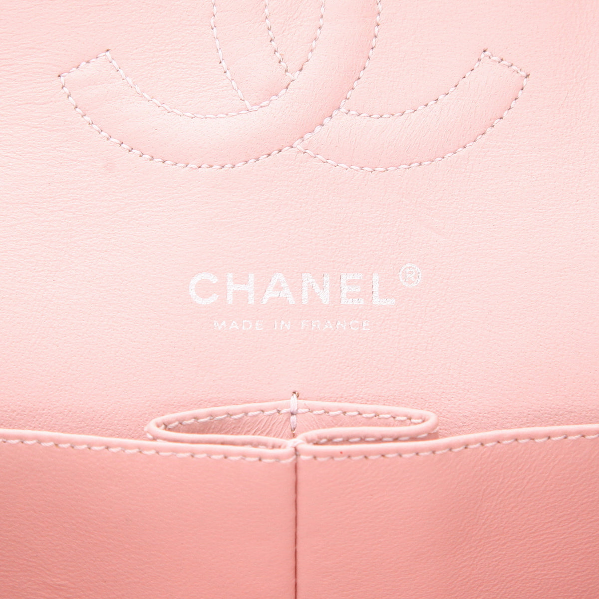 Chanel Timeless Classic handbag in pink tweed - DETAIL 2