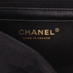 Chanel Timeless handbag in black denim and tricolor tweed - DETAIL 2