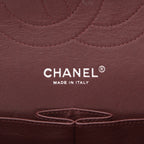 Chanel Timeless Jumbo shoulder bag in black quilted grained leather - DETAIL 2