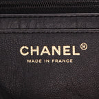 Chanel Timeless Jumbo shoulder bag in black quilted grained leather - DETAIL 2