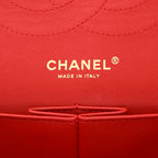 Chanel Timeless Jumbo shoulder bag in red quilted grained leather - DETAIL 2