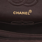 Chanel Timeless Petit handbag in brown jersey canvas - DETAIL 2