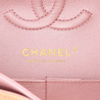 Chanel Timeless Petit shoulder bag in pink and yellow quilted leather - DETAIL 2