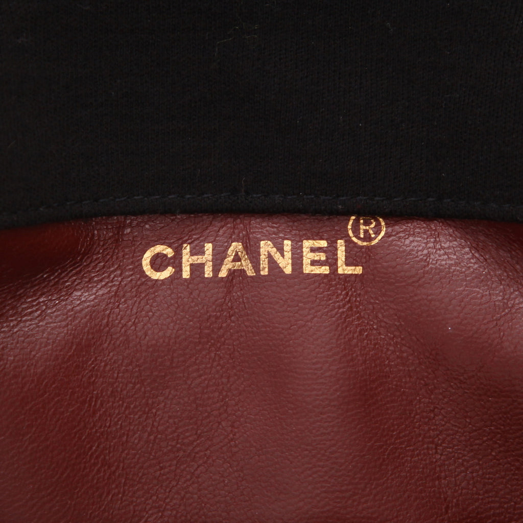 Chanel Timeless Vintage handbag canvas and black leather - DETAIL 2