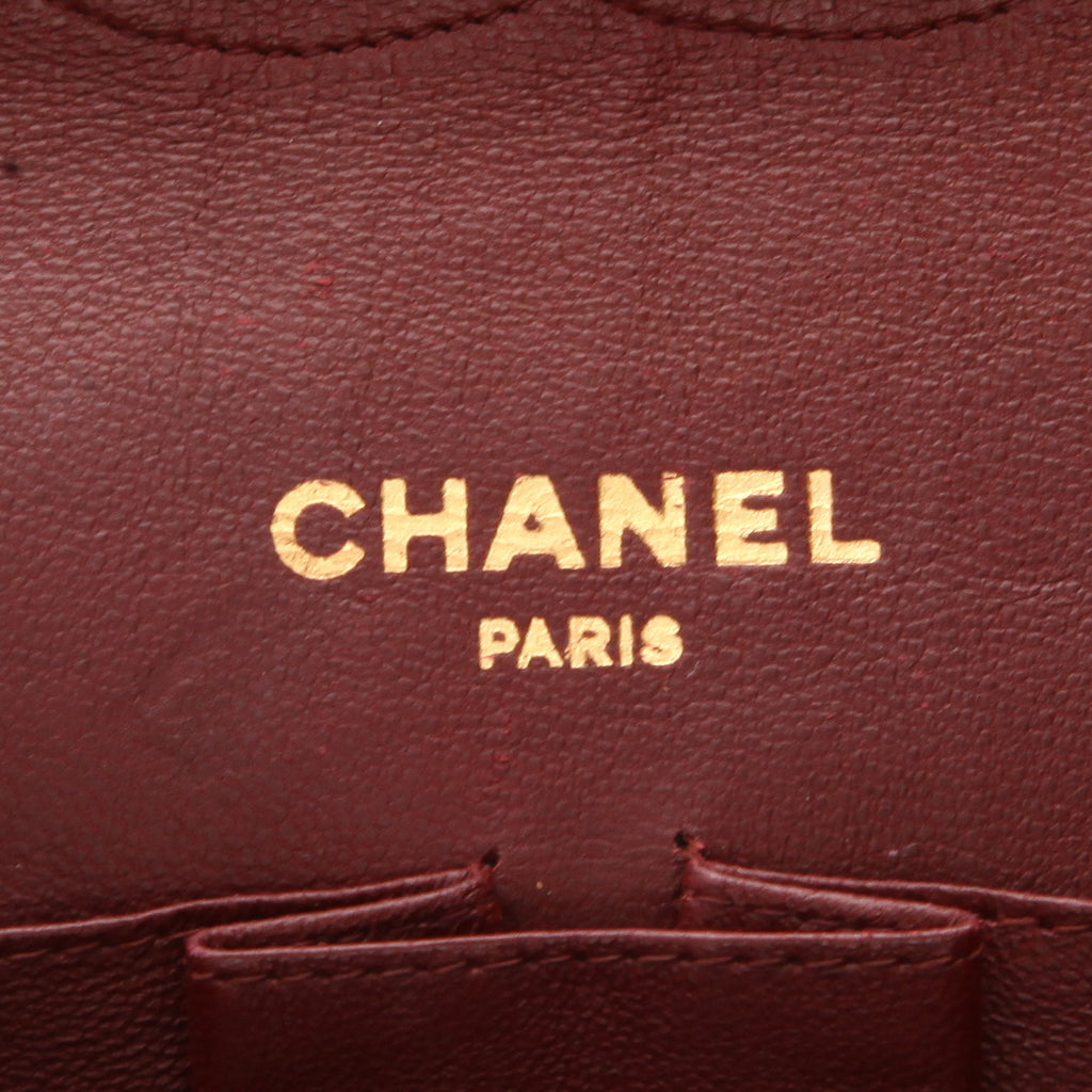 Chanel Timeless Vintage handbag in black quilted leather - DETAIL 2