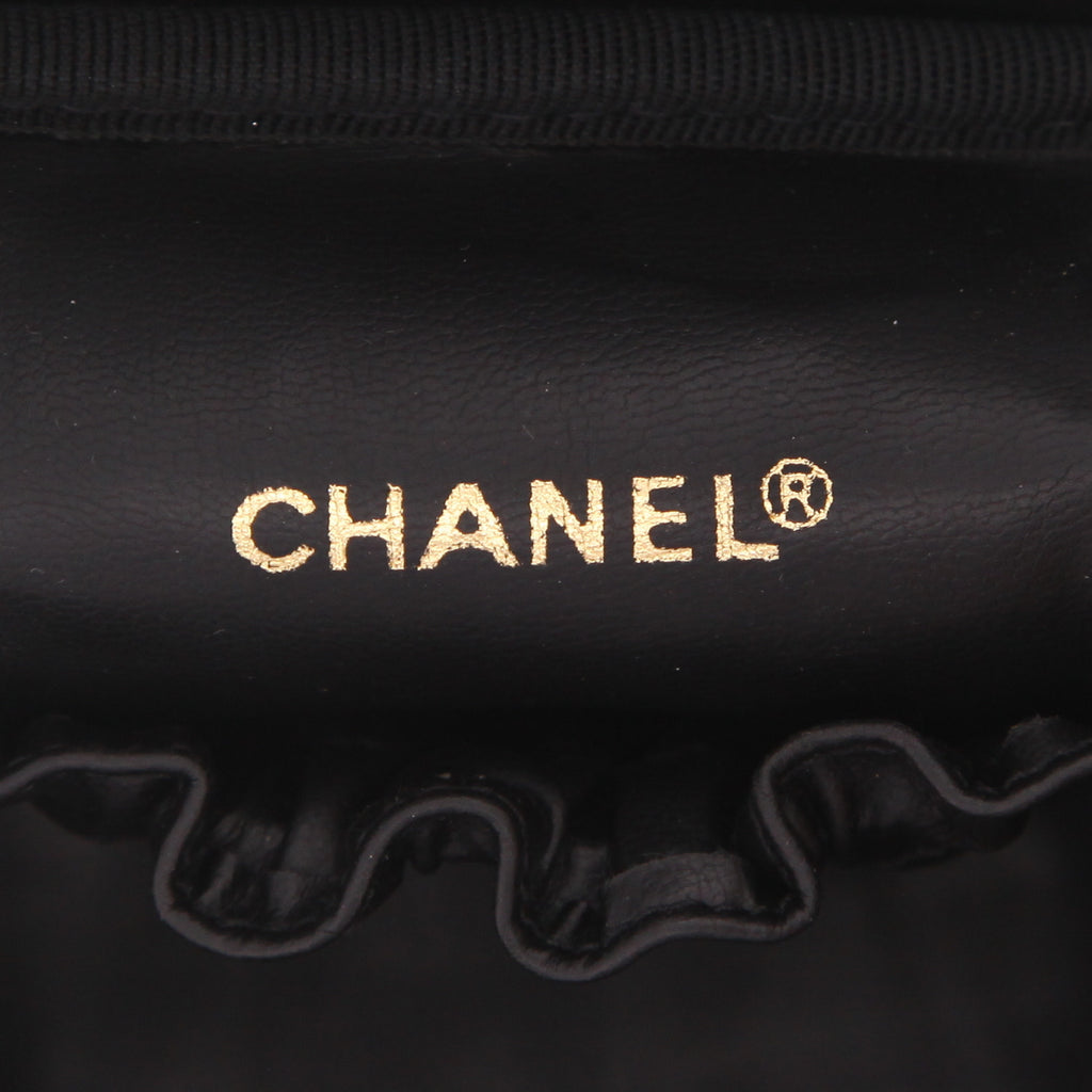 Chanel Vanity vanity case in black leather - DETAIL 2