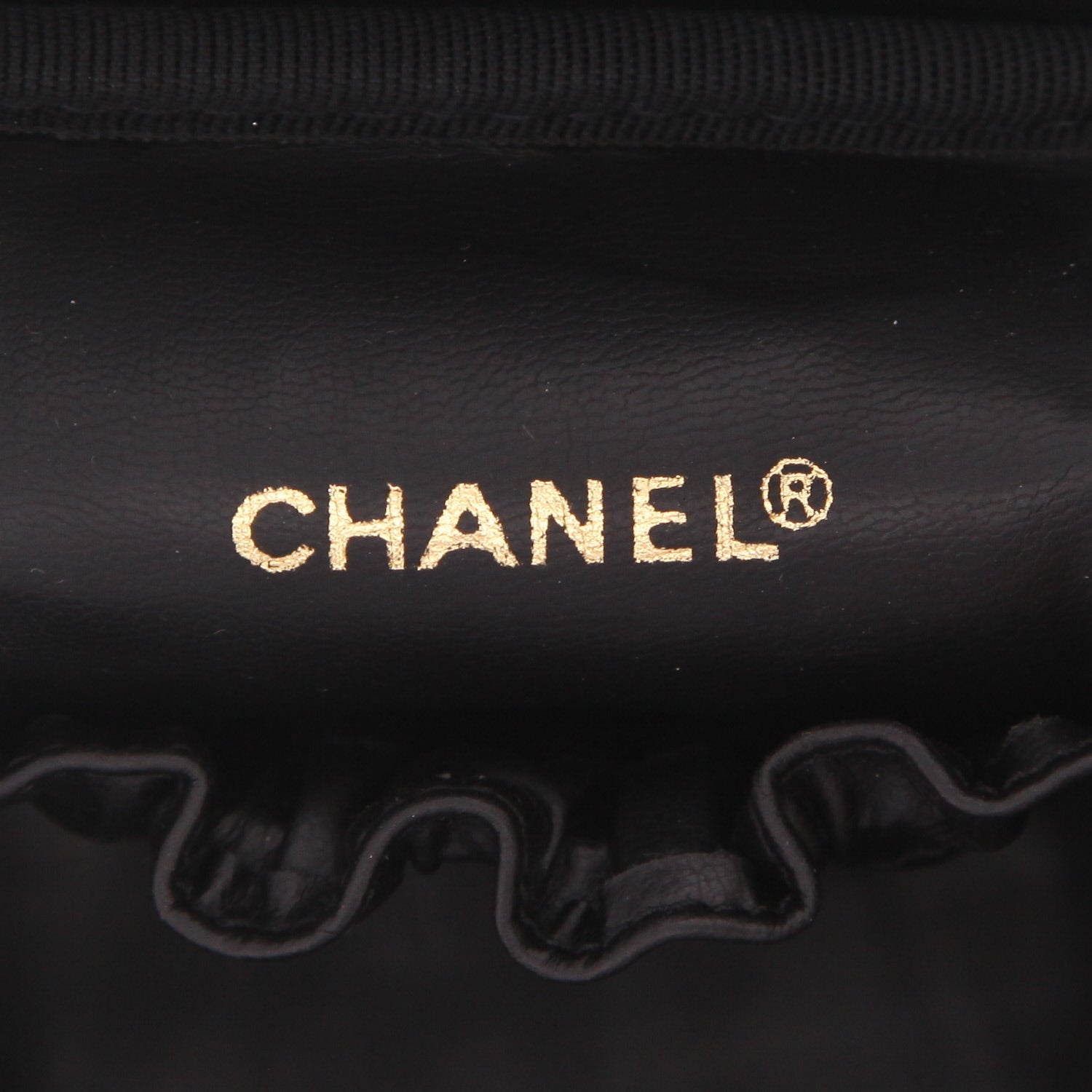 Chanel Vanity vanity case in black leather - DETAIL 2
