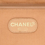 Chanel Vintage shopping bag in beige quilted leather - DETAIL 2