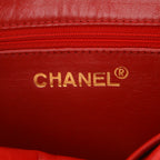 Chanel Vintage Shopping handbag in red quilted leather - DETAIL 2