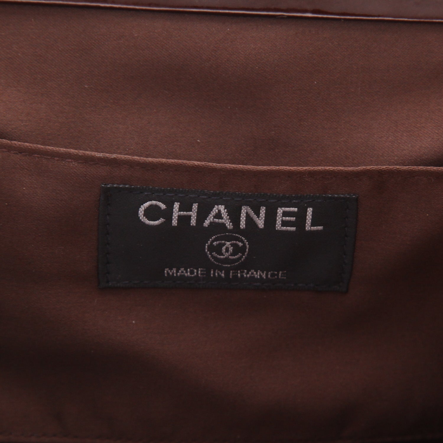 Chanel Vintage shoulder bag in brown velvet and brown leather - DETAIL 2