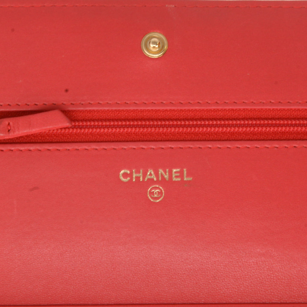 Chanel Wallet on Chain handbag/clutch in pink quilted leather - DETAIL 2
