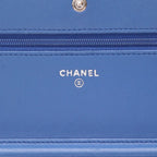 Chanel Wallet on Chain shoulder bag in blue quilted leather - DETAIL 2