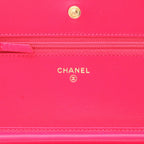 Chanel Wallet on Chain shoulder bag in pink velvet - DETAIL 2