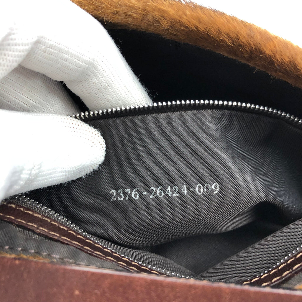 FENDI CALF HAIR BAGUETTE BAG