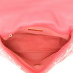 Chanel 19 shoulder bag paillette and pink leather - DETAIL 3