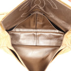 Chanel 2.55 handbag in gold quilted leather - DETAIL 3