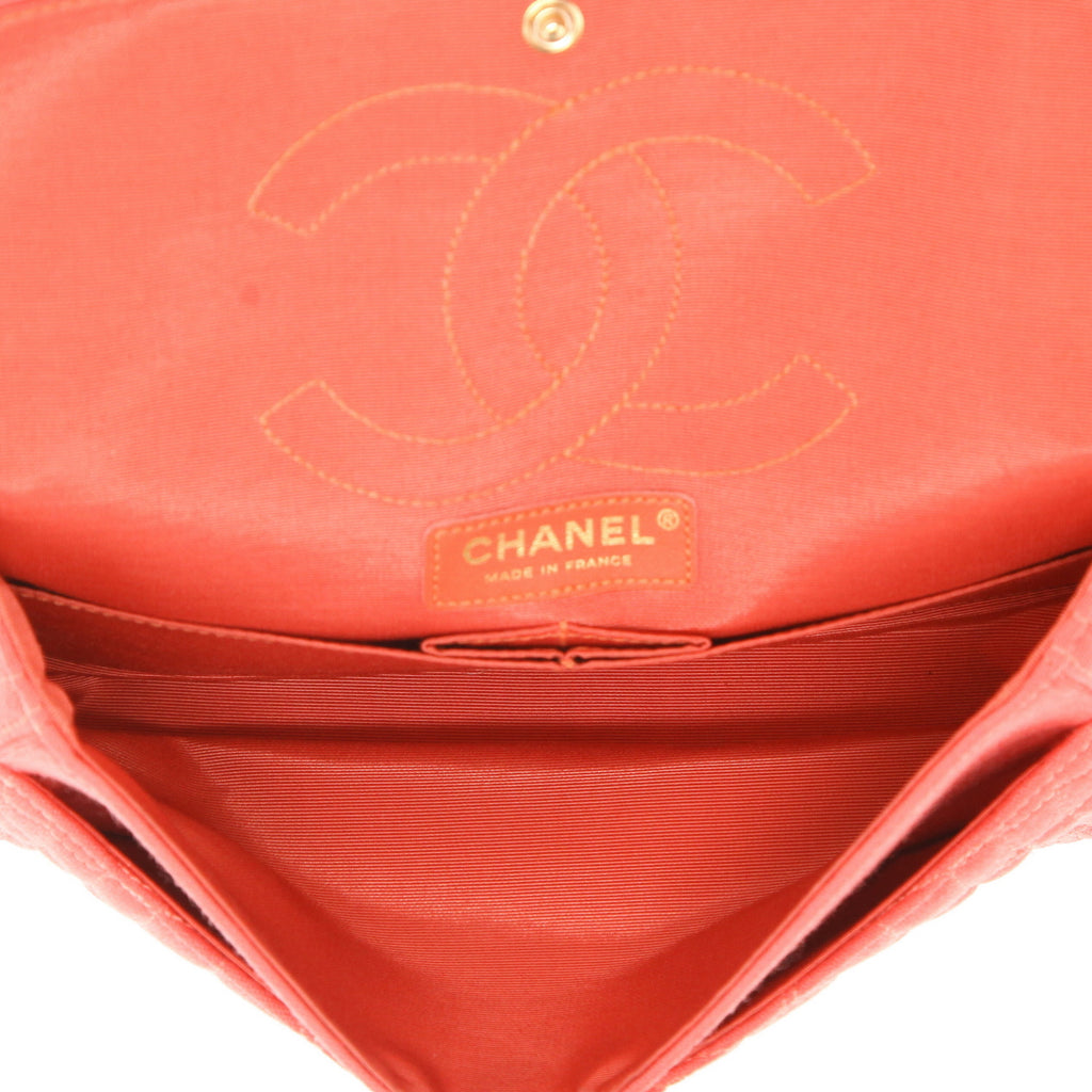 Chanel 2.55 handbag in pink jersey - DETAIL 3