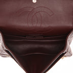 Chanel 2.55 shoulder bag in burgundy quilted leather - DETAIL 3