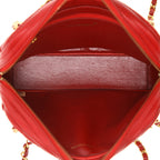 Chanel Camera handbag in red quilted leather - DETAIL 3