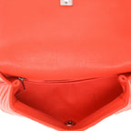 Chanel Coco Handle shoulder bag in red chevron quilted leather - DETAIL 3