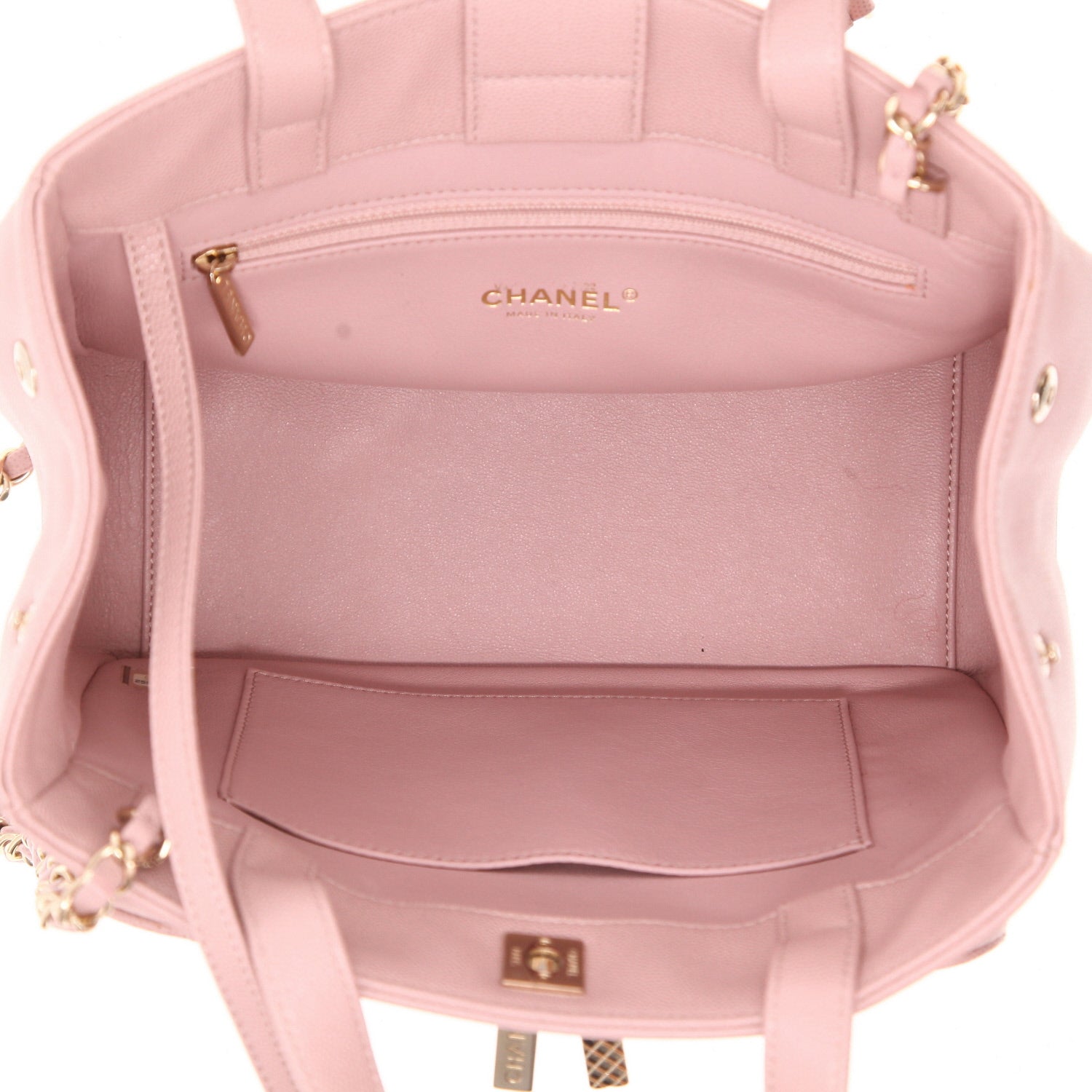 Chanel Executive handbag in pink grained leather - DETAIL 3