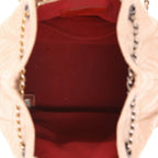 Chanel Gabrielle backpack in beige quilted leather and black leather - DETAIL 3
