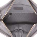 Chanel Gabrielle medium model shoulder bag in grey chevron quilted leather - DETAIL 3