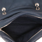 Chanel handbag Blue quilted grained leather flap bag - DETAIL 3