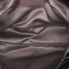 Chanel handbag in black quilted grained leather - DETAIL 3