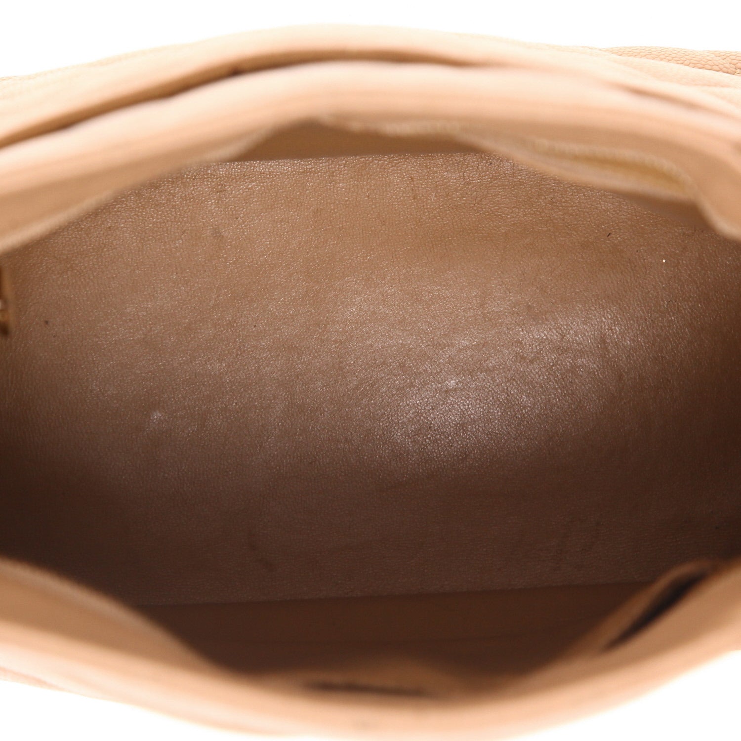 Chanel Medaillon handbag in beige quilted grained leather - DETAIL 3