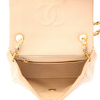 Chanel Mini Carré shoulder bag in beige quilted leather - DETAIL 3