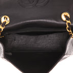 Chanel Mini Carré shoulder bag in black lizard - DETAIL 3