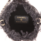 Chanel mini shoulder bag in black denim canvas - DETAIL 3