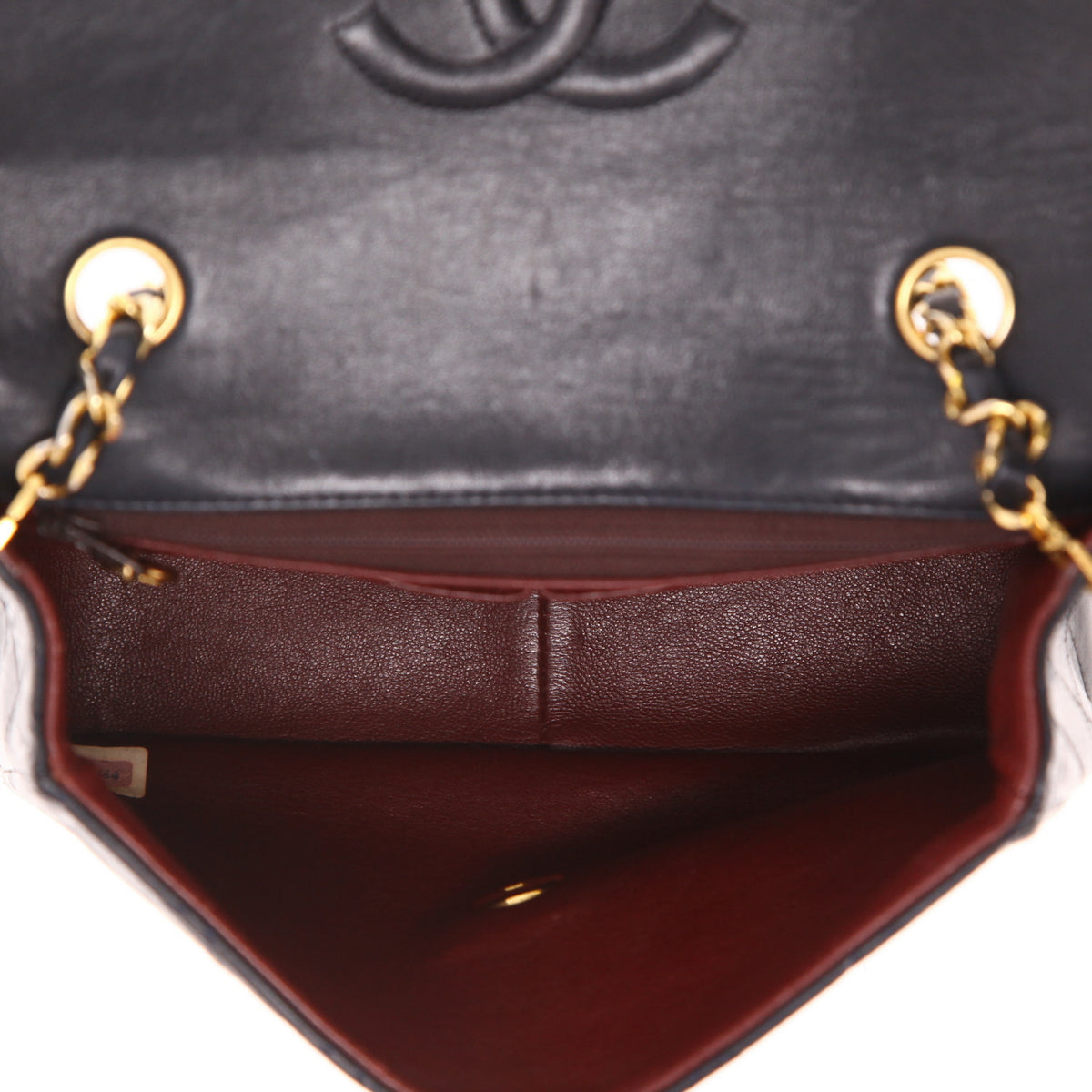 Chanel Mini Timeless shoulder bag in black quilted leather - DETAIL 3