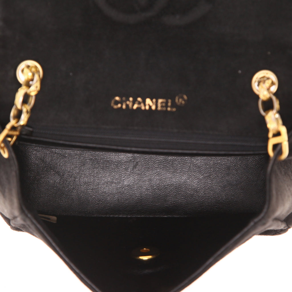 Chanel Mini Timeless shoulder bag in black doblis calfskin - DETAIL 3