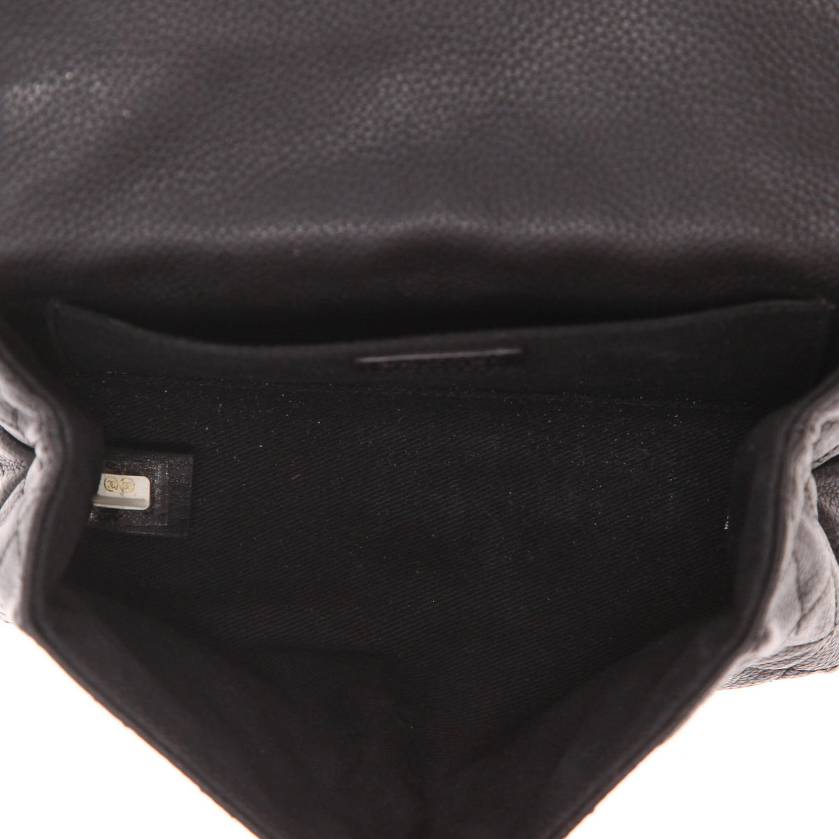 Chanel Pochette ceinture clutch-belt in black grained leather - DETAIL 3
