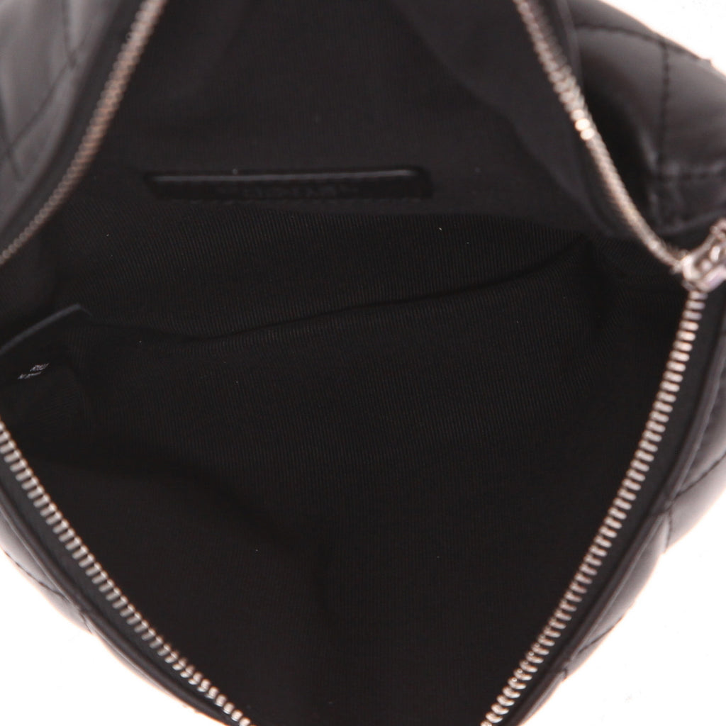 Chanel Pochette ceinture clutch-belt in black quilted leather - DETAIL 3