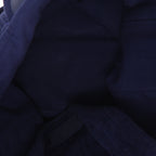 Chanel shopping bag in navy blue terry fabric - DETAIL 3