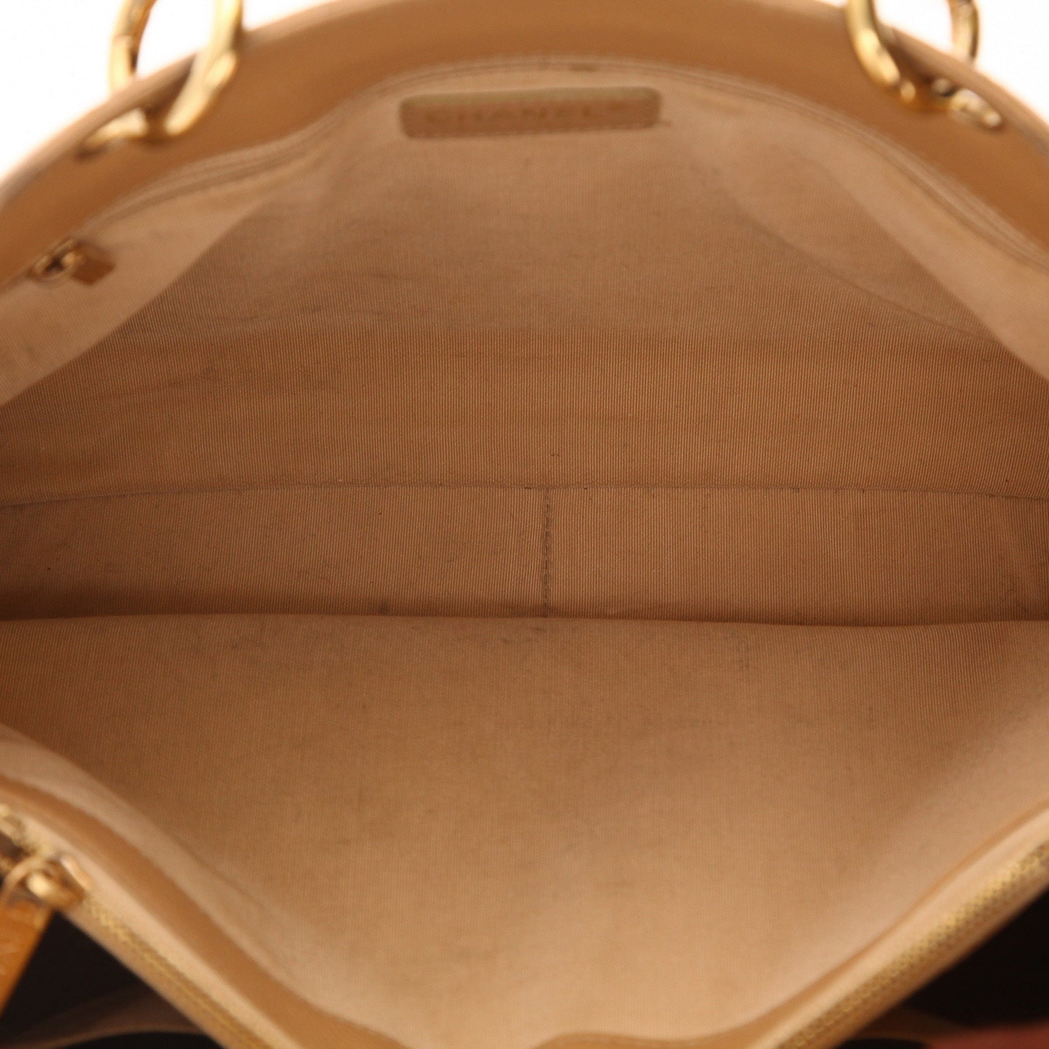Chanel Shopping GST handbag in beige quilted grained leather - DETAIL 3