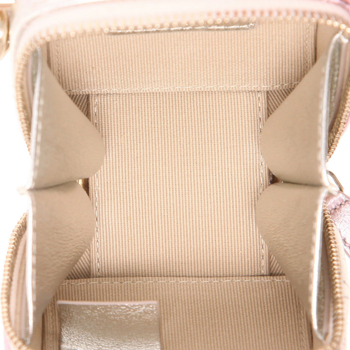 Chanel shoulder bag in pink and gold glittering leather - DETAIL 3