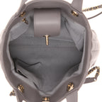 Chanel Statement Tote small model handbag in grey chevron quilted leather - DETAIL 3